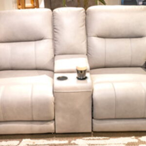 Real Moments - Power Reclining Loveseat With Audio Seating - Ash