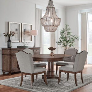 Harrison Heights - 5 Piece Pedestal Table Set - Sienna
