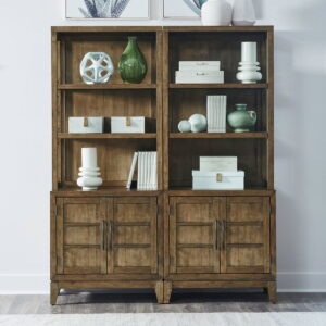 Shaker Lakes - 2 Piece Bunching Bookcase - Harvest Brown