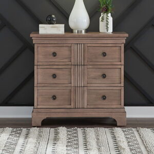 Haven Hills - Bedside Chest With Charging Station - Camel Beige