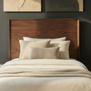 Century Modern - Twin Panel Headboard - Satin Walnut