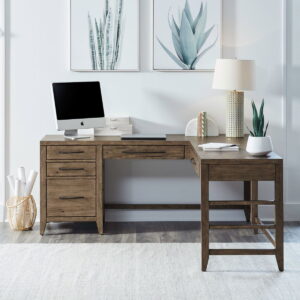 Shaker Lakes - L Shaped Desk Set - Harvest Brown