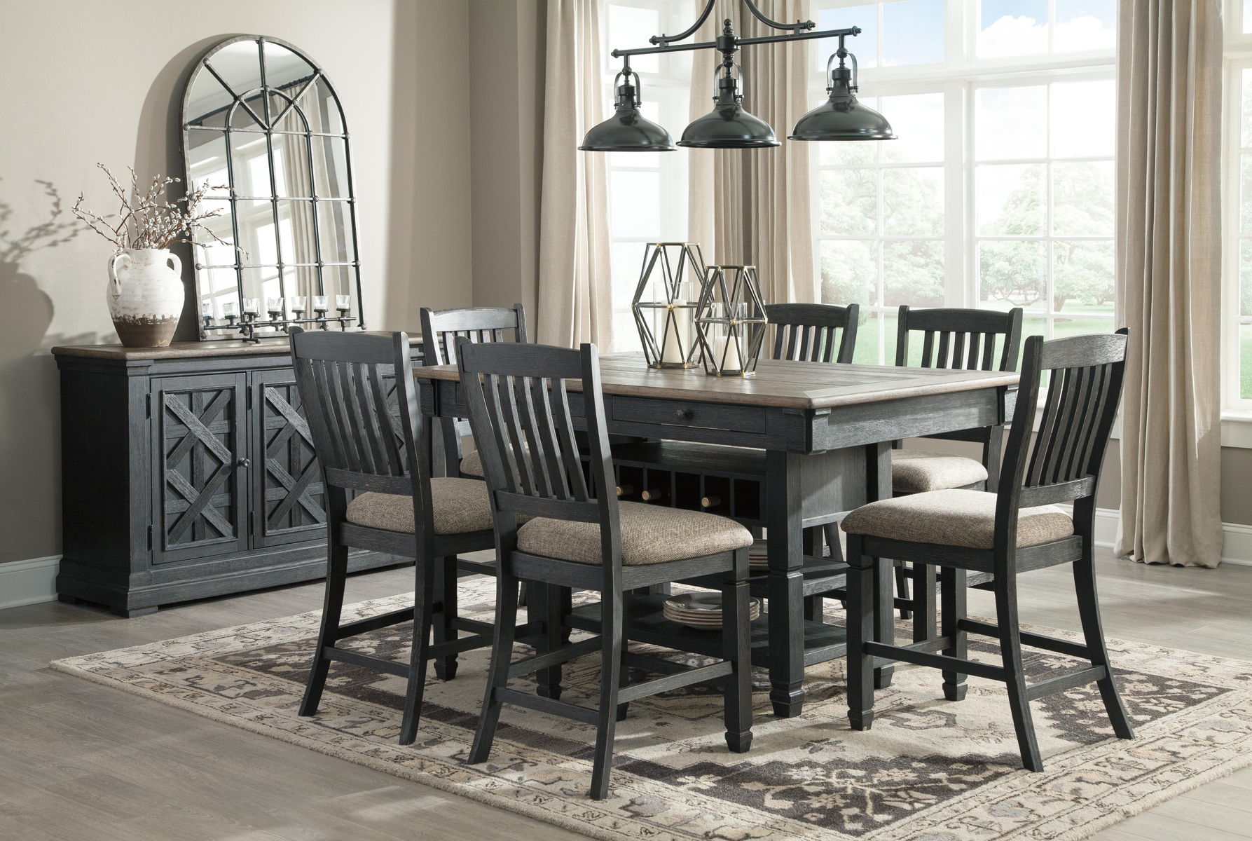 Tyler Creek - Dining Room Server - Black / Gray - Image 6