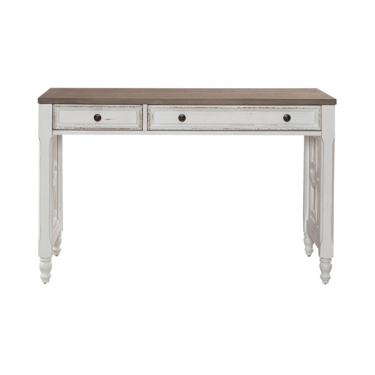 Magnolia Manor - L Writing Desk - Antique White - Image 5