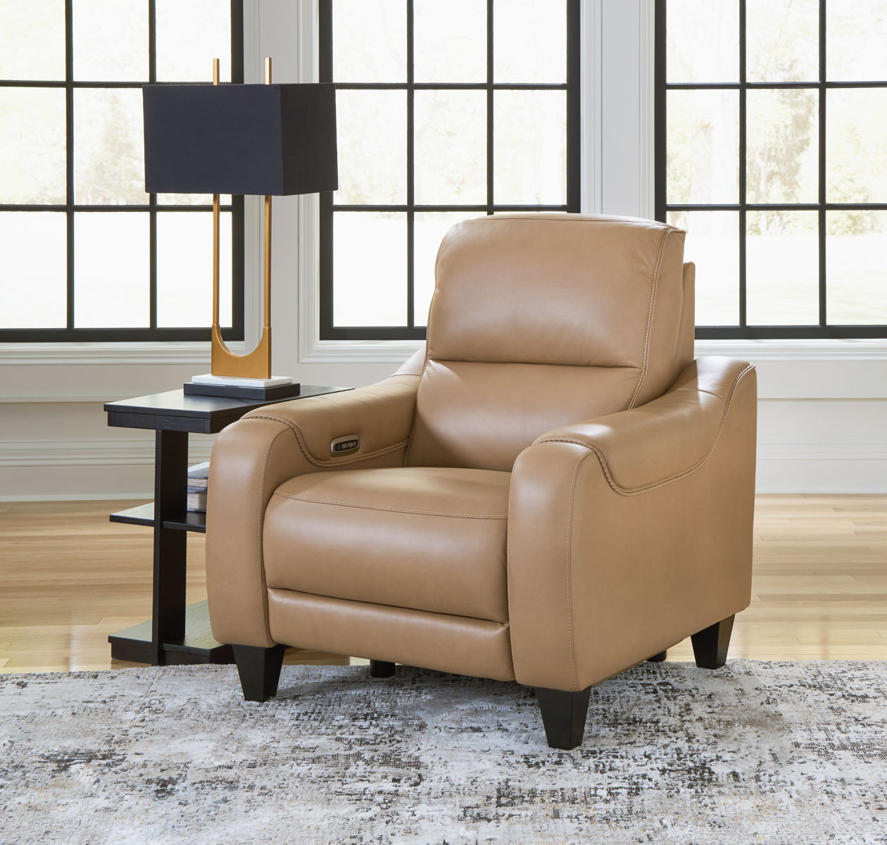 Mosswell - Power Recliner With Adj Headrest - Toffee - Image 9