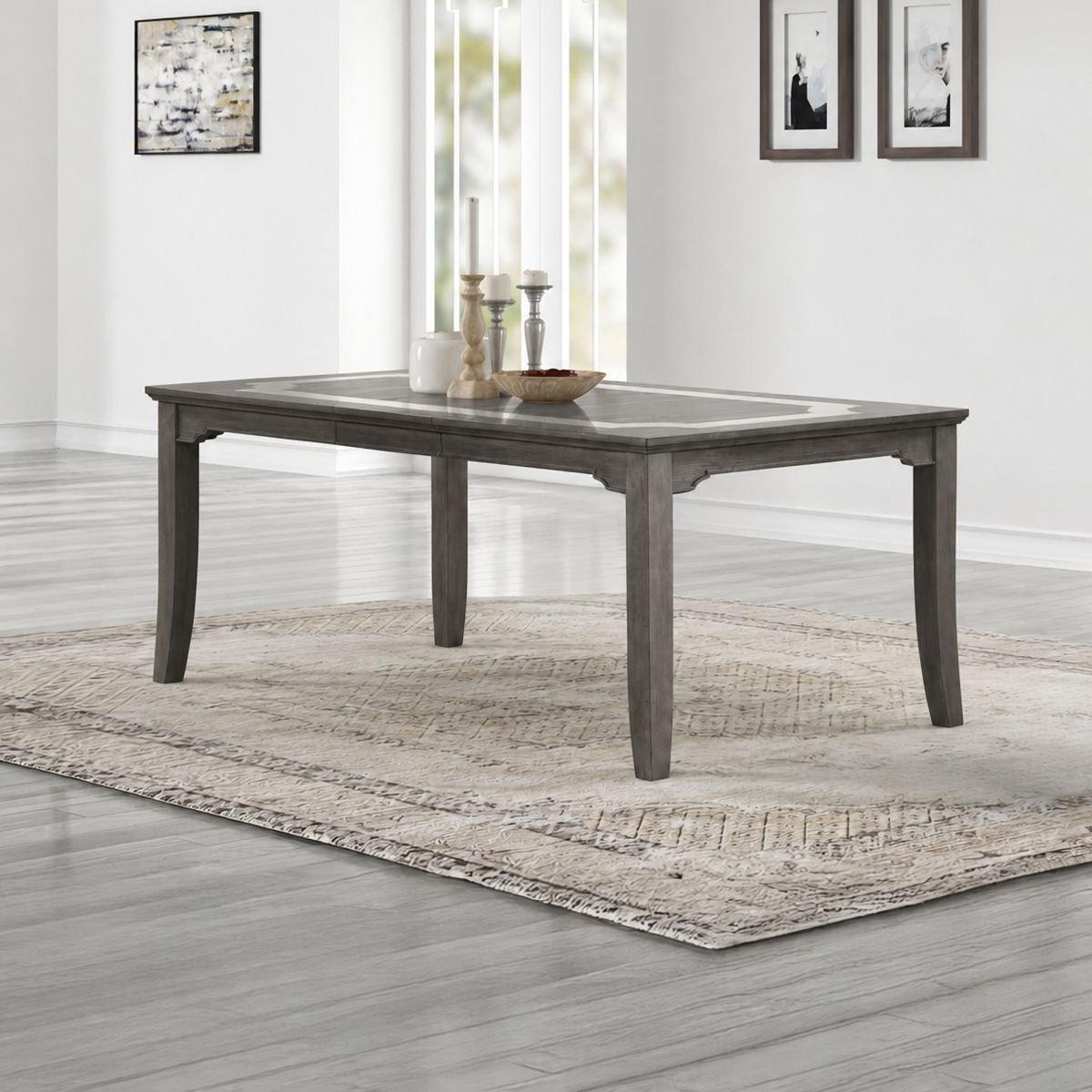 Lisbon - Rectangle Dining Table - Gray - Image 9