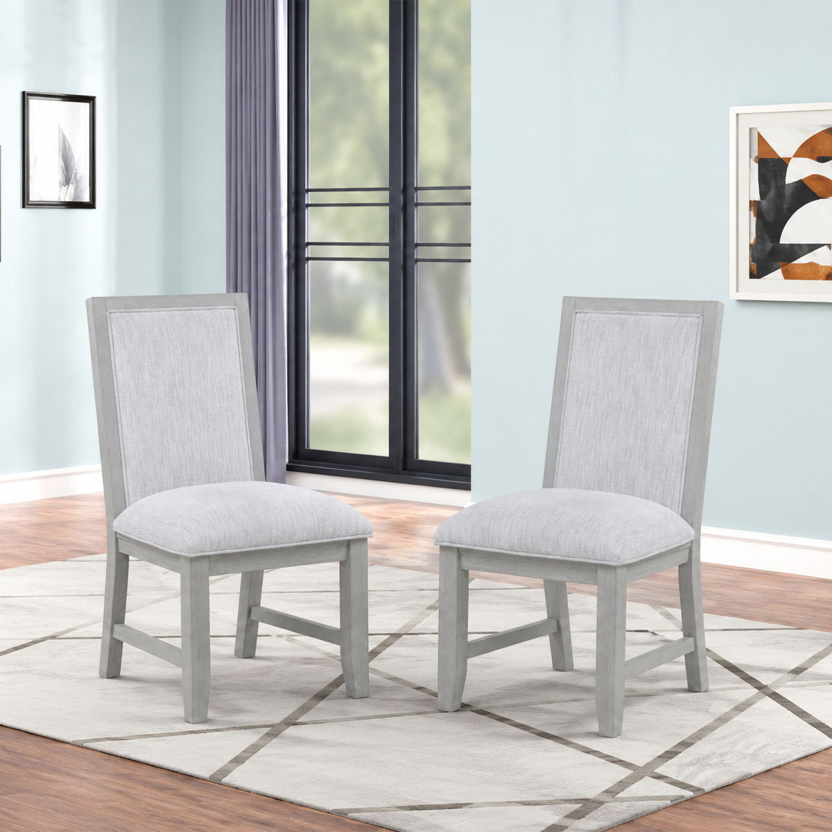 Fiona - Dining Side Chair (Set of 2) - Mist Gray - Image 8