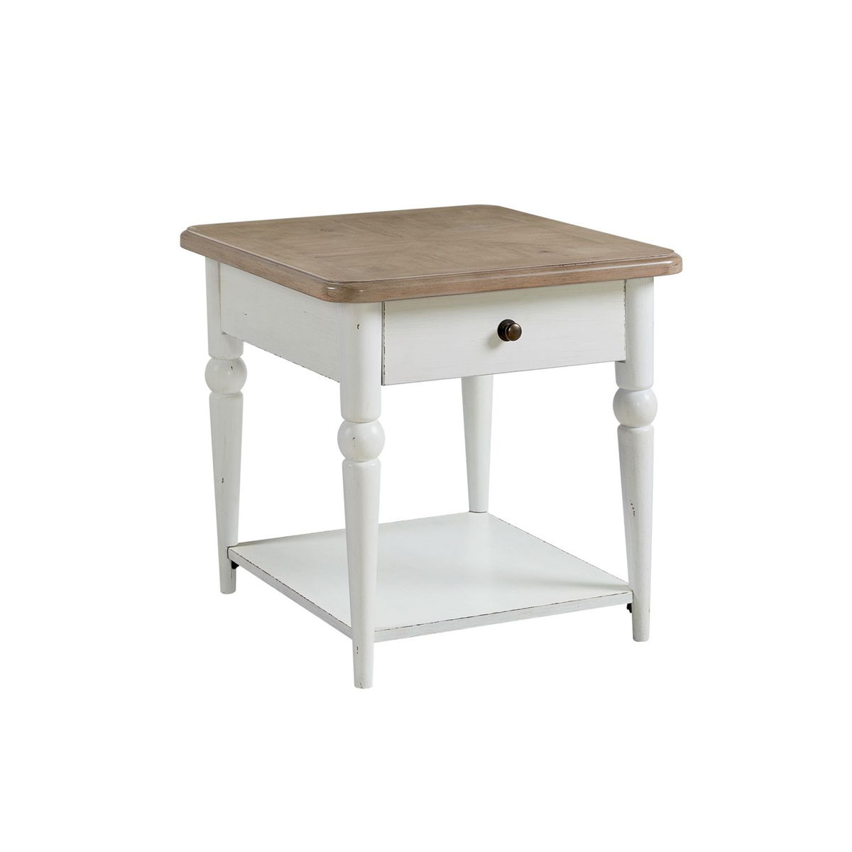 Turnberry Park - Rectangular End Table - Washed White - Image 2