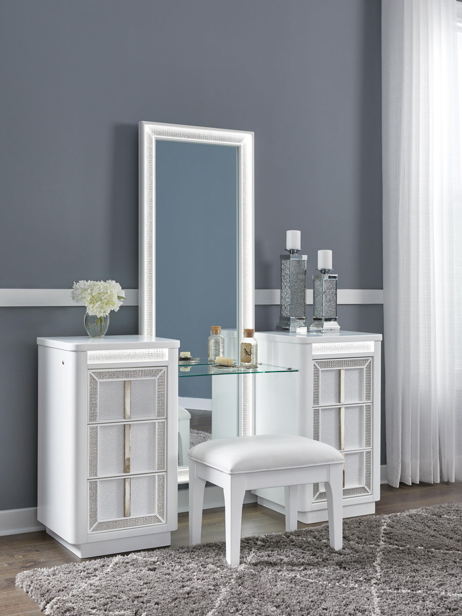 Chalanna - Vanity With Mirror - White - Image 11