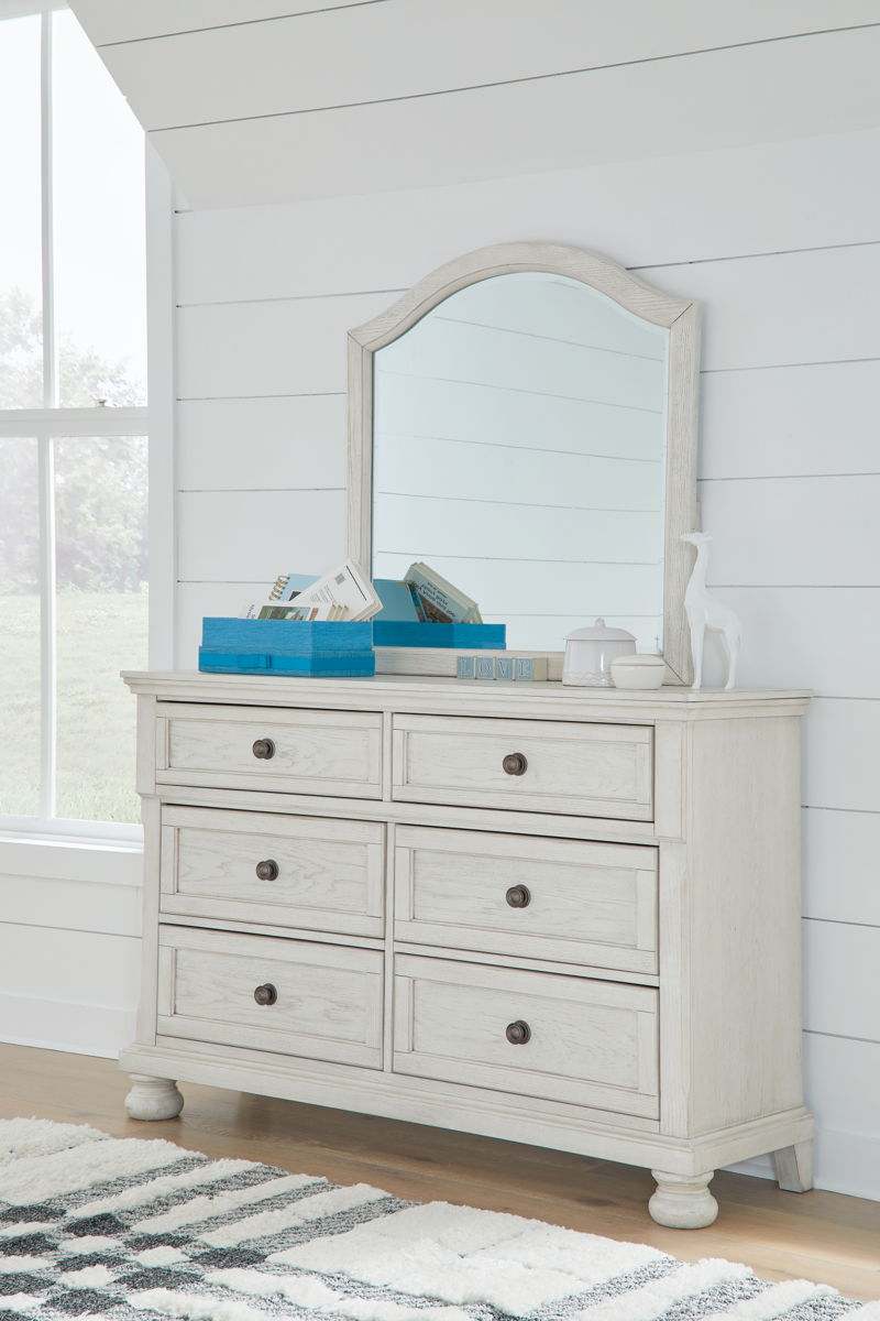 Robbinsdale - Dresser, Mirror - Youth - Antique White - Image 3