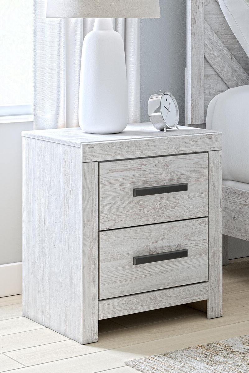 Cayboni - Two Drawer Night Stand - Whitewash - Image 11