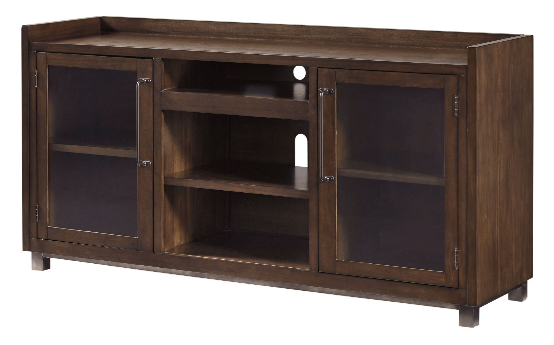 Starmore - 70" TV Stand With Glass/Stone Fireplace Insert - Brown - Image 3