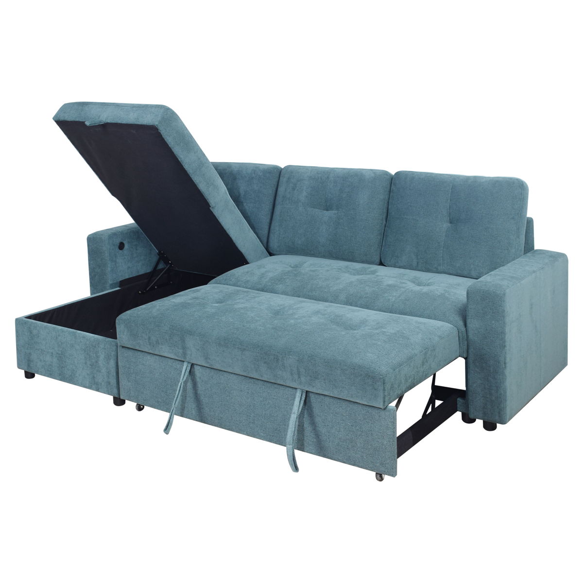 Greer - 2 Pieces LAF Sofa/Chaise - Green - Image 3