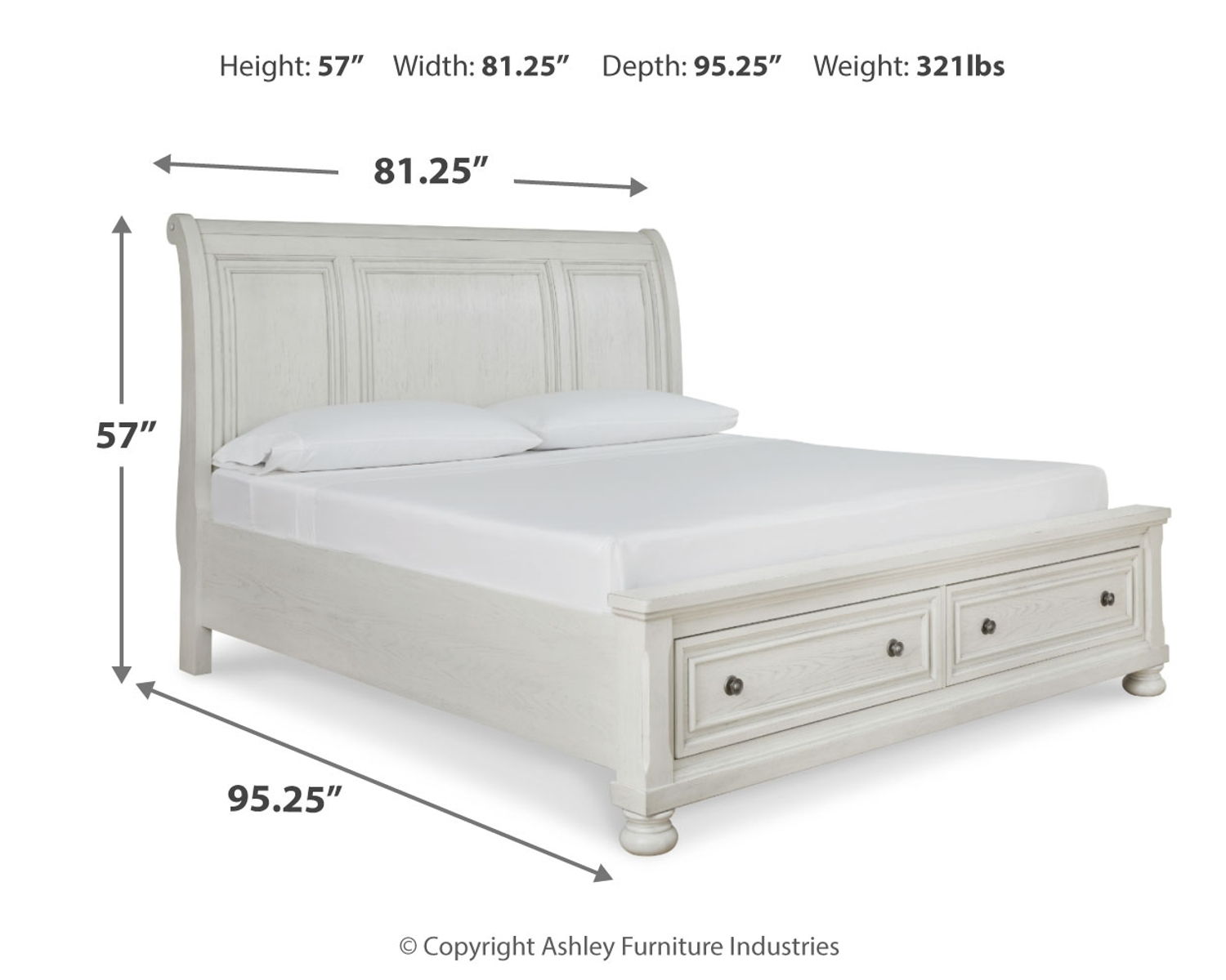 Robbinsdale - Sleigh Bed - Image 10