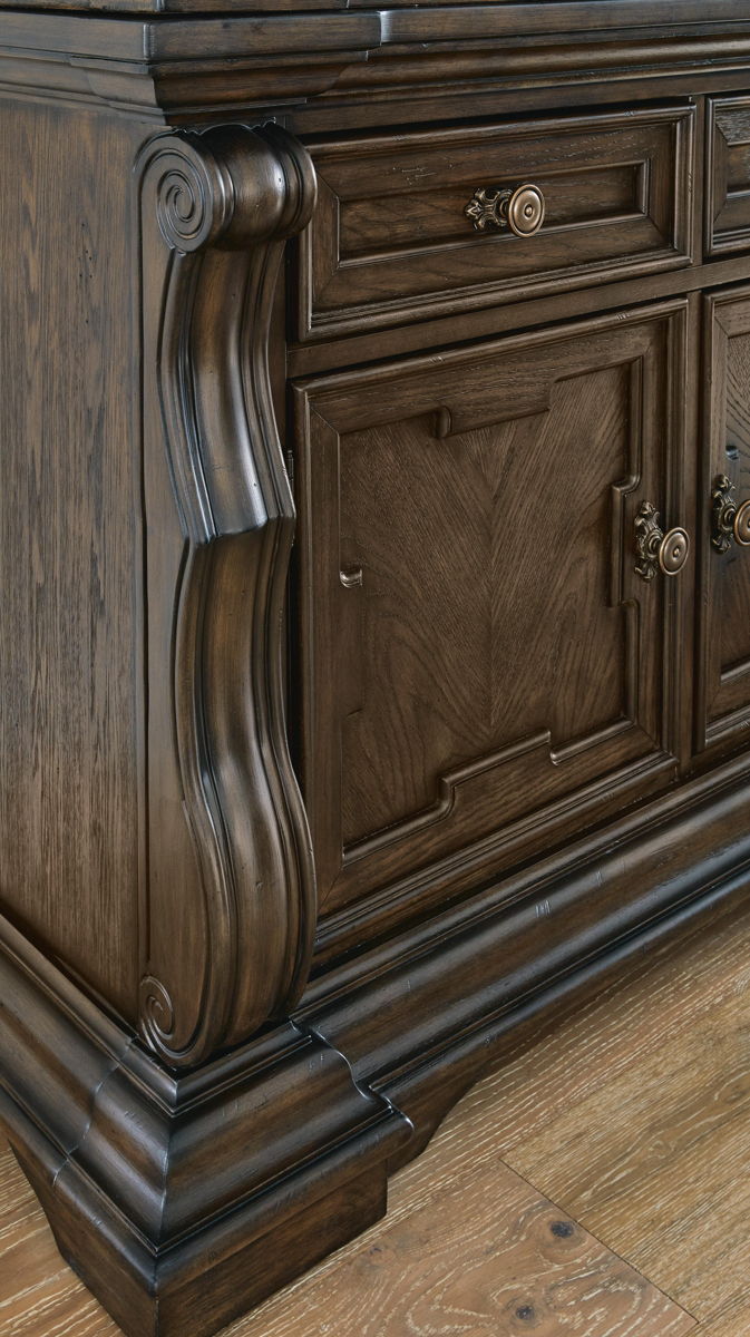 Maylee - Dining Buffet And Hutch - Dark Brown - Image 8