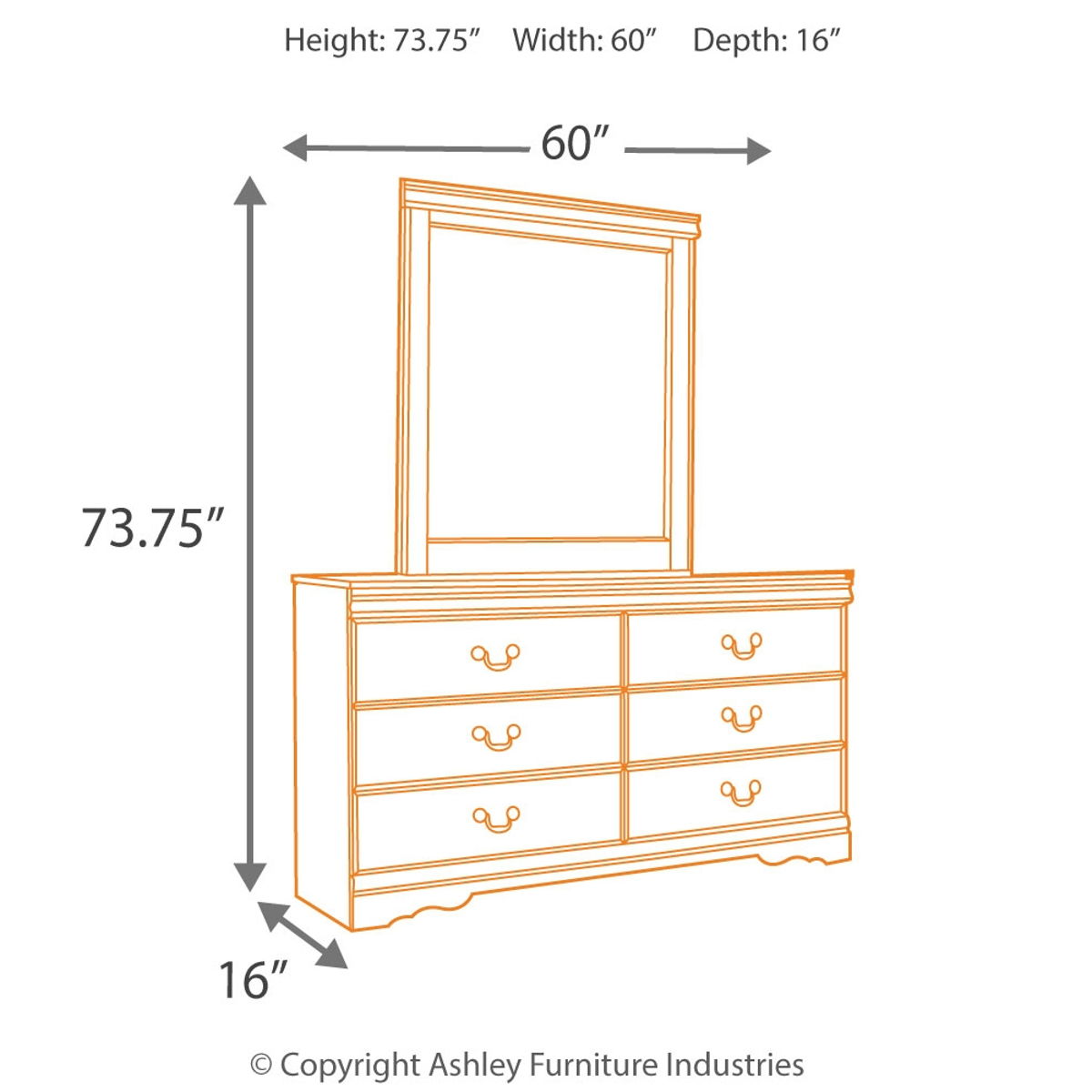 Huey Vineyard - Dresser, Mirror - Black - Image 3