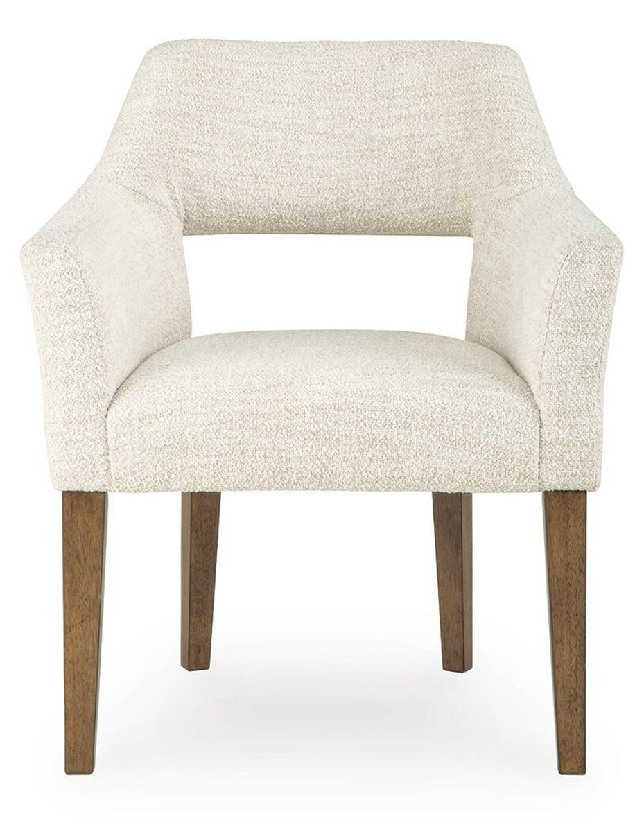 Marxmore - Dining Upholstered Arm Chair (Set of 2) - Beige / Brown - Image 2