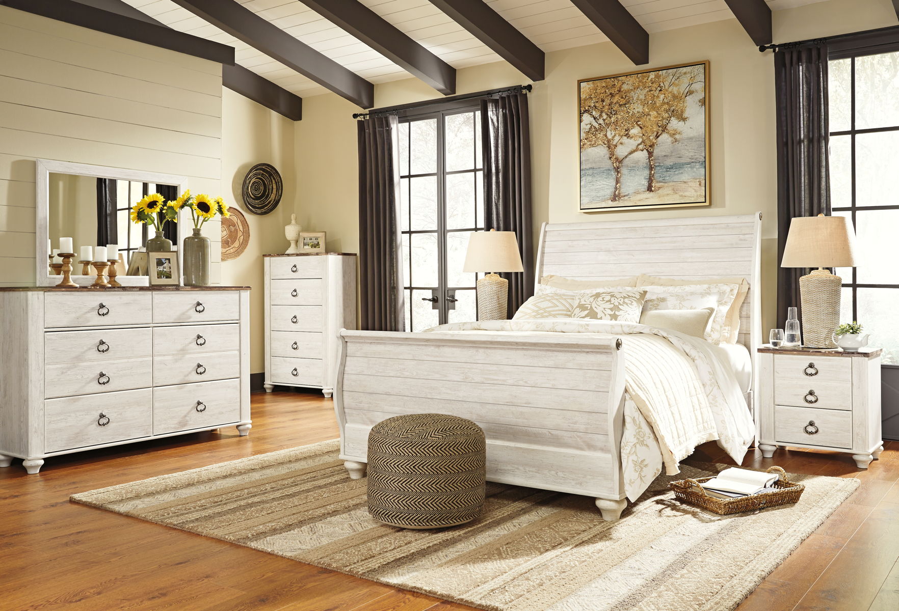 Willowton - Sleigh Bed - Image 6