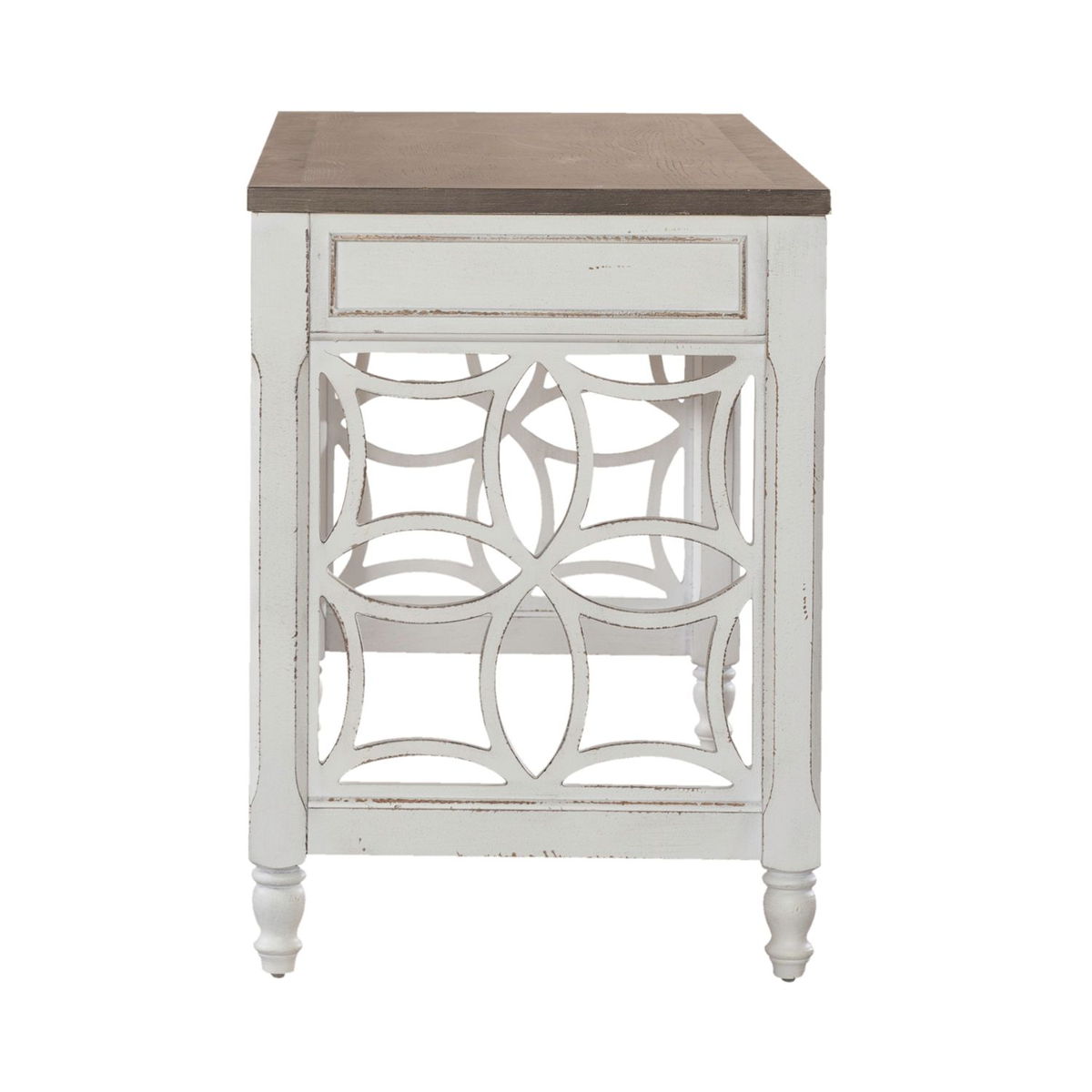 Magnolia Manor - L Writing Desk - Antique White - Image 6