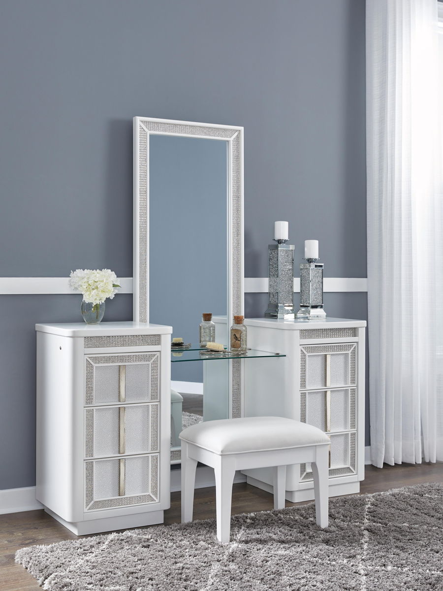Chalanna - Vanity With Mirror - White - Image 9