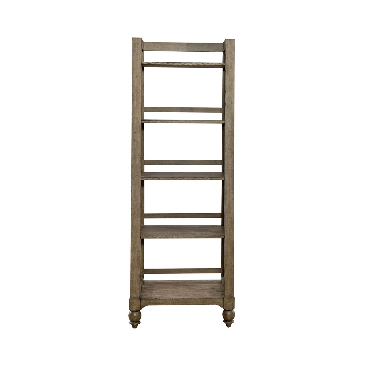 Americana Farmhouse - Wood Leaning Pier Bookcase - Dusty Taupe - Image 6