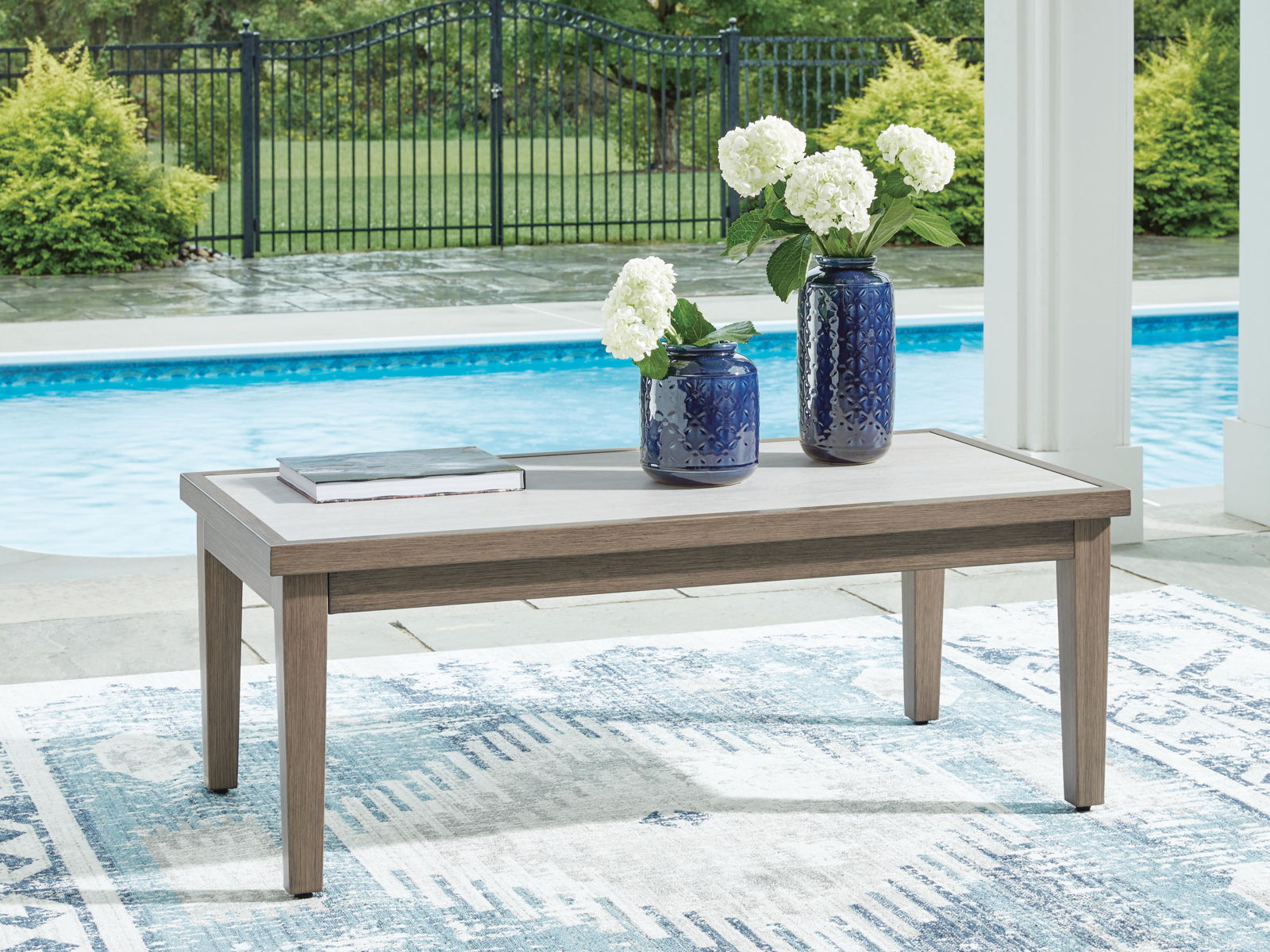 Rainier Ranch - Rectangular Cocktail Table - Brown / Beige - Image 6