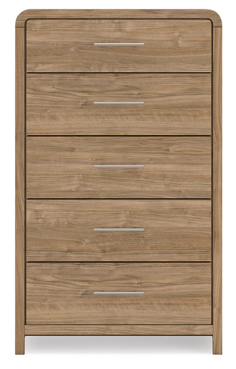 Gramburg - Five Drawer Chest - Warm Natural Brown - Image 2