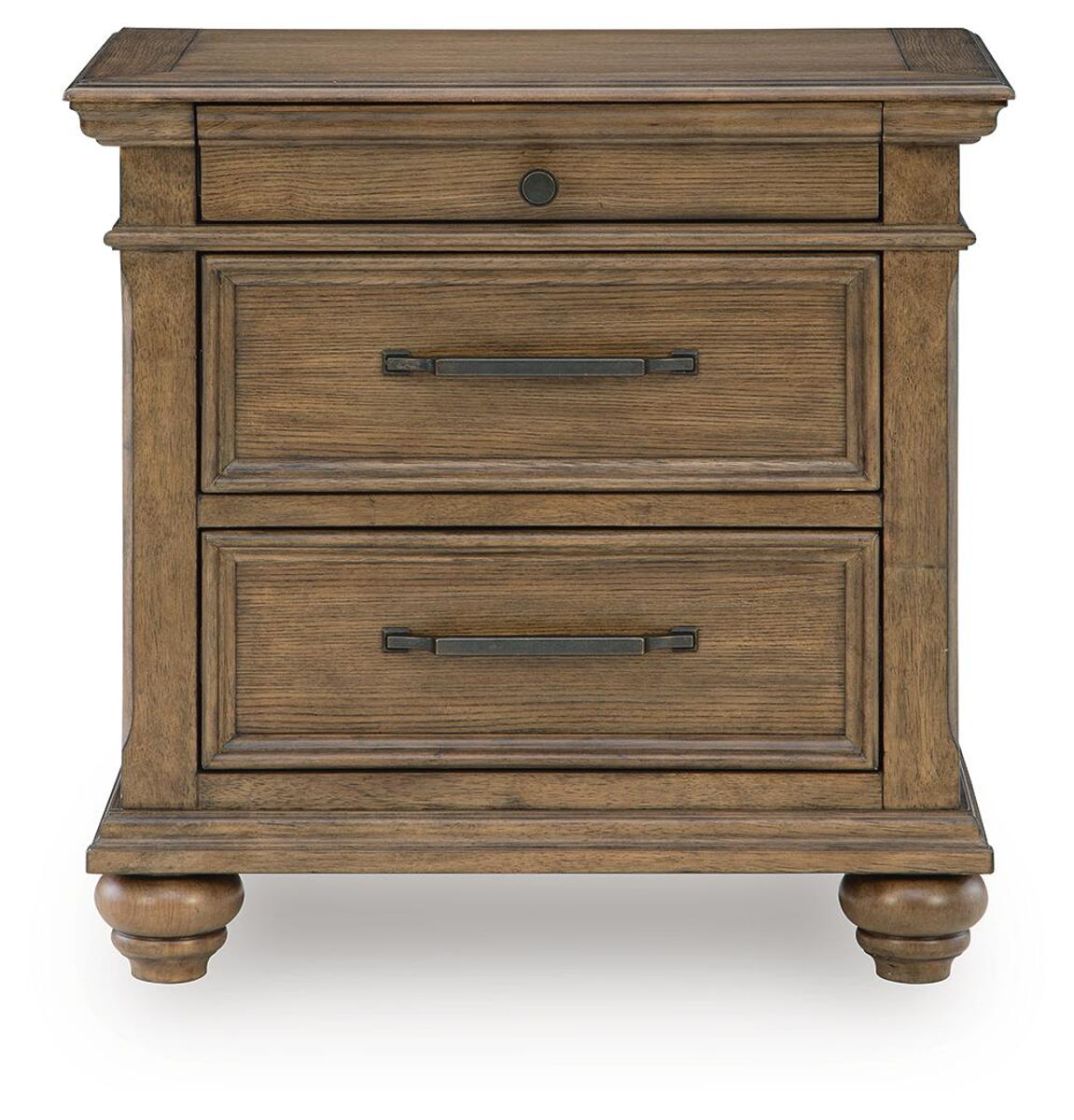 Karallin - Three Drawer Night Stand - Medium Brown - Image 4