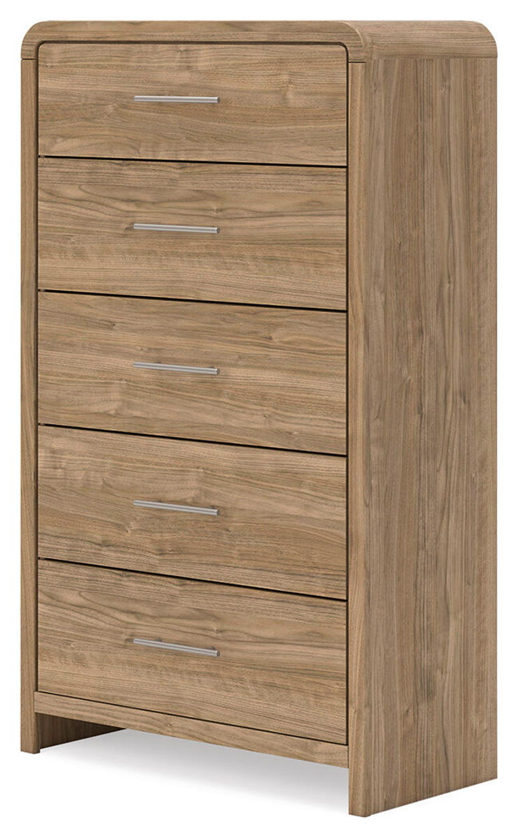 Gramburg - Five Drawer Chest - Warm Natural Brown - Image 6