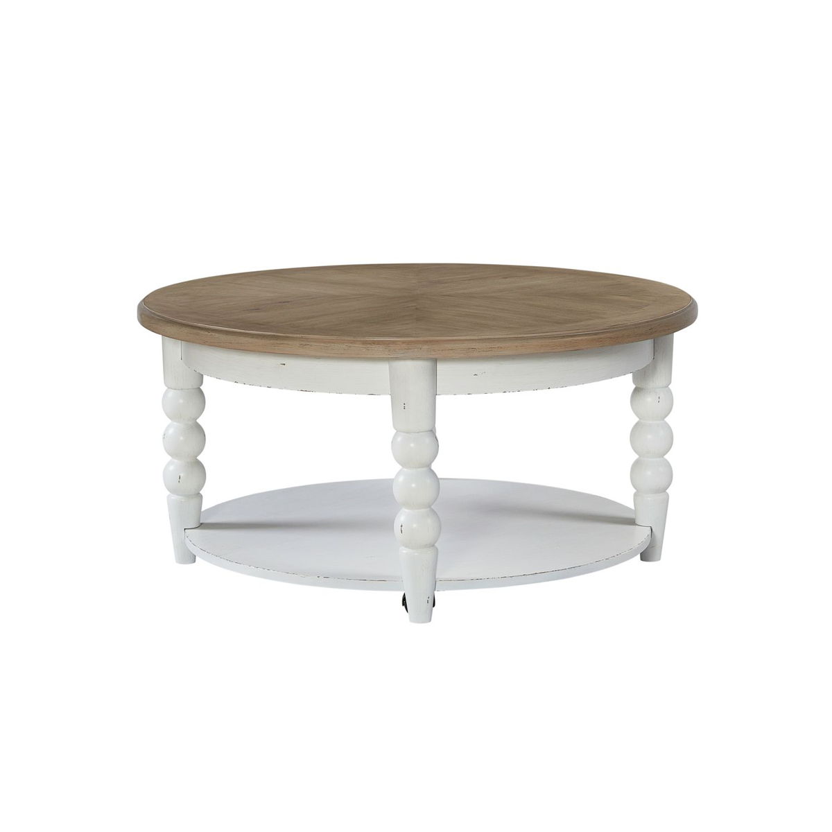 Turnberry Park - Round Cocktail Table - Washed White - Image 6