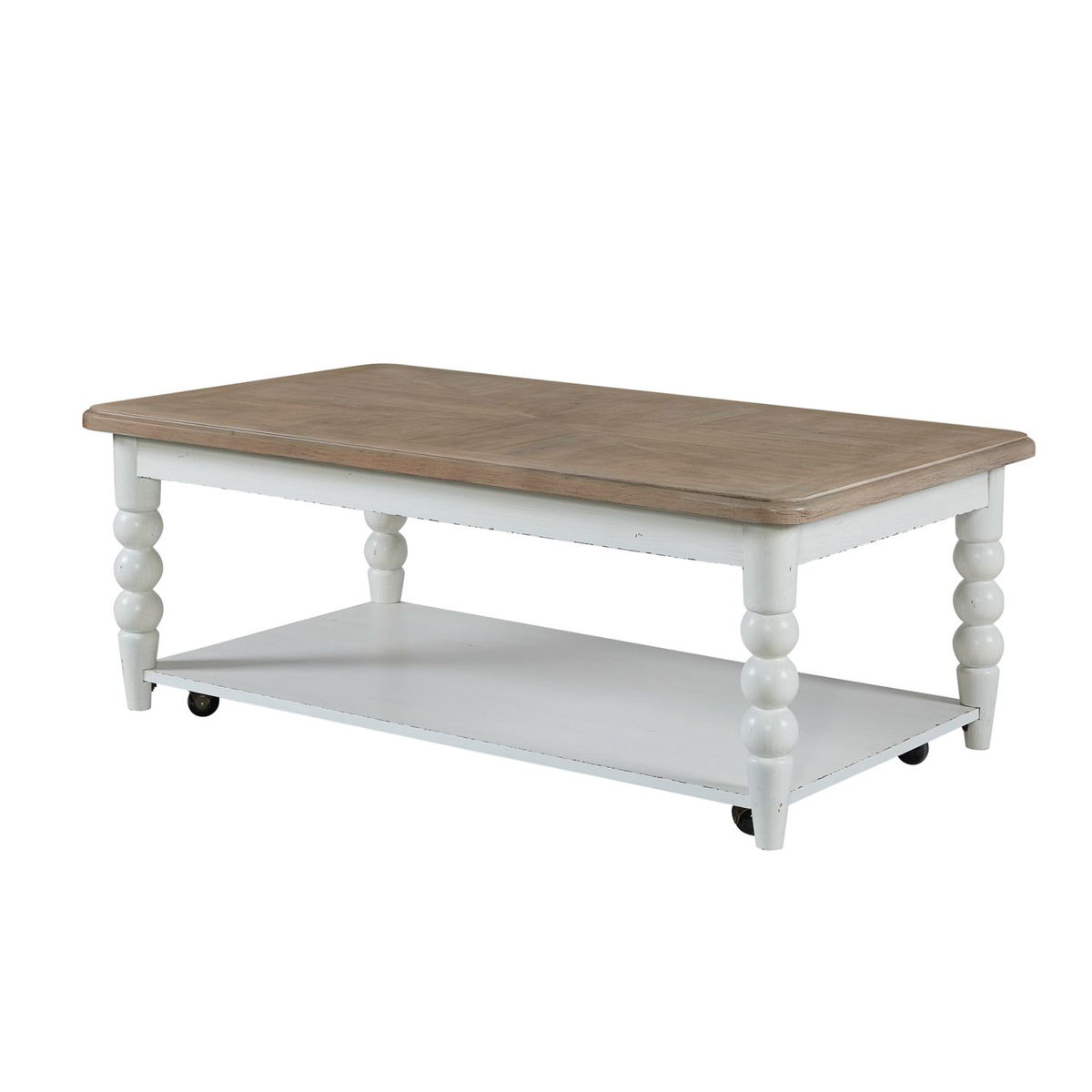 Turnberry Park - Rectangular Cocktail Table - Washed White - Image 4