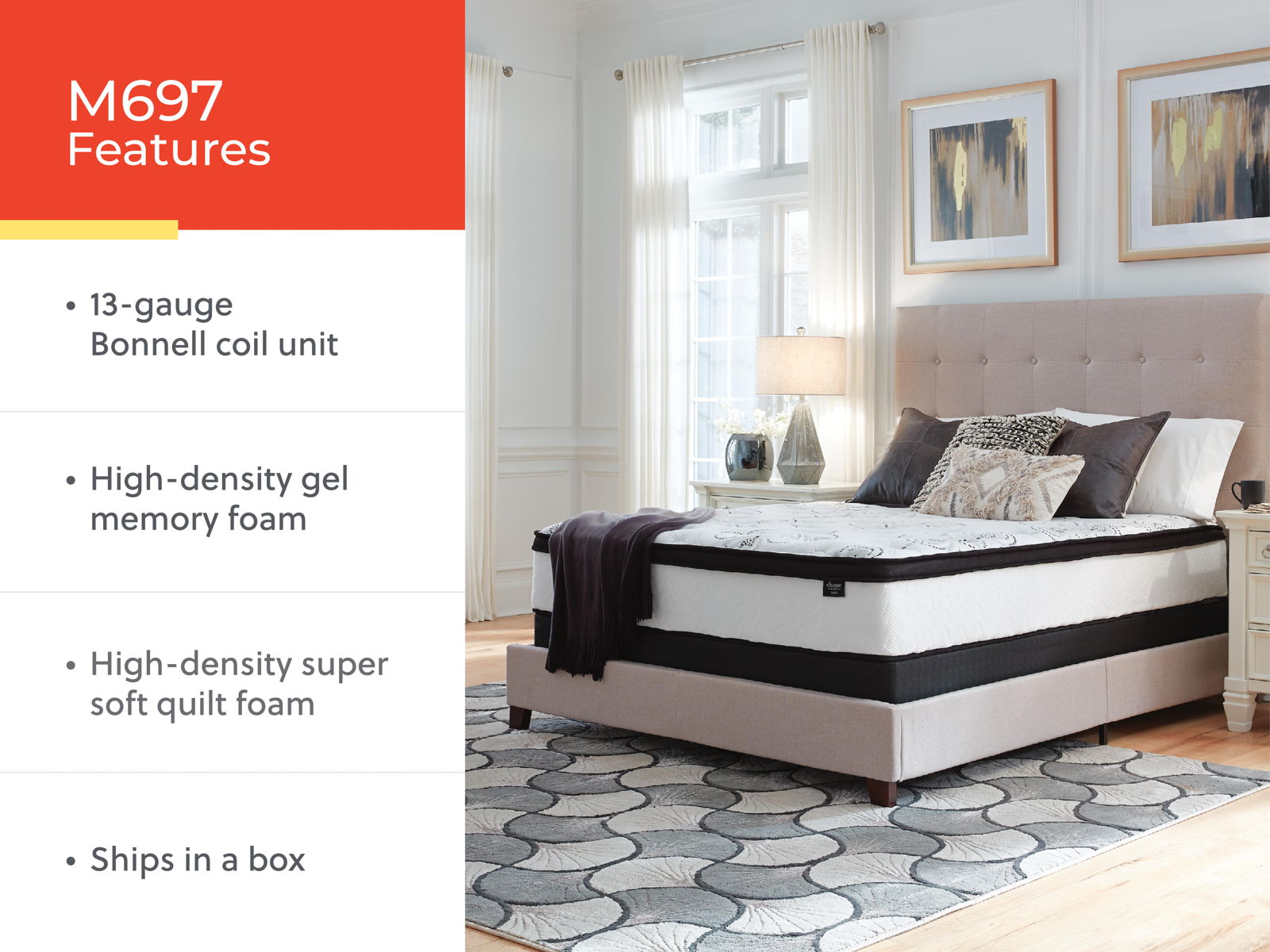 Chime 12 Inch Hybrid - Ultra Plush Hybrid Mattress - Image 13