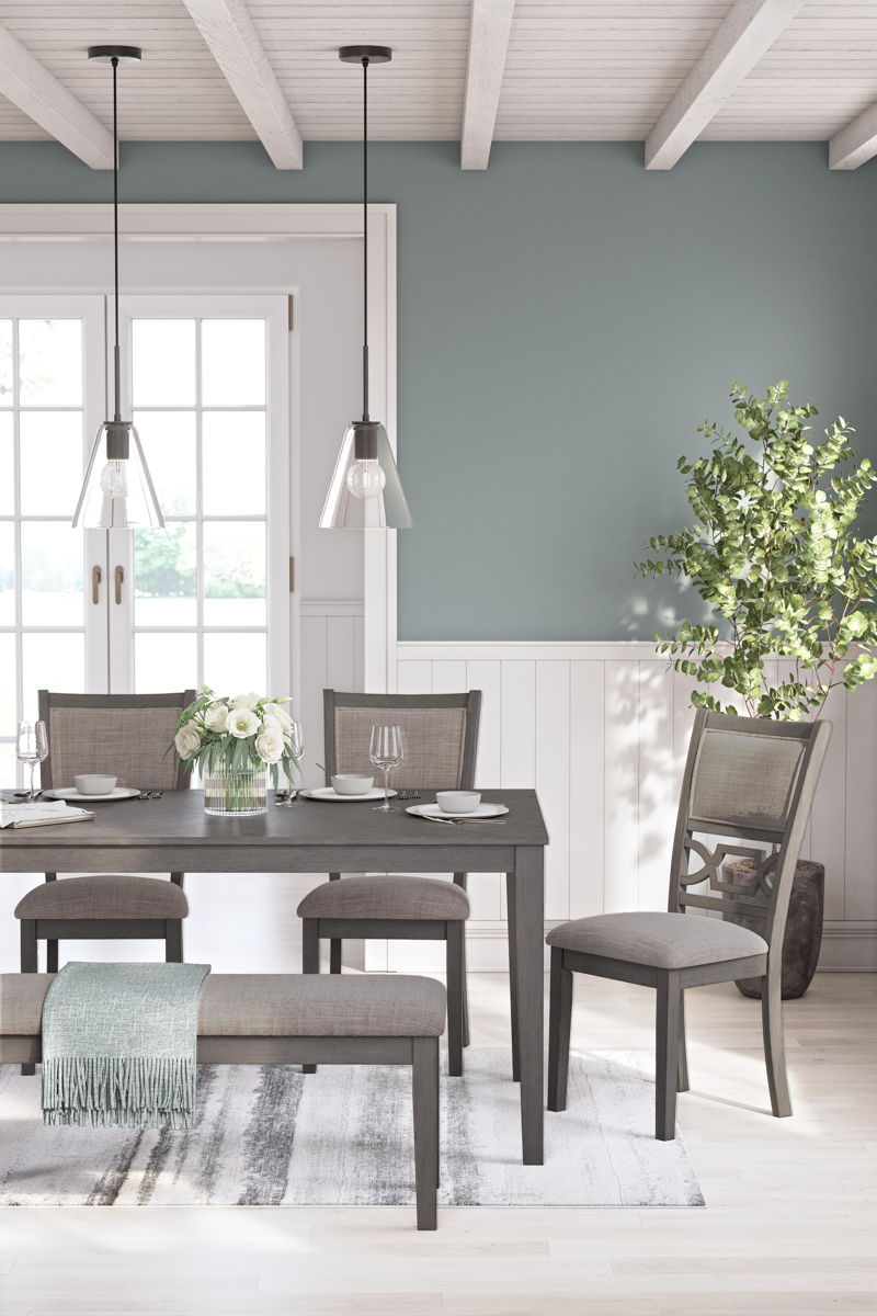 Wrenning - Dining Room Table Set (Set of 6) - Gray - Image 5