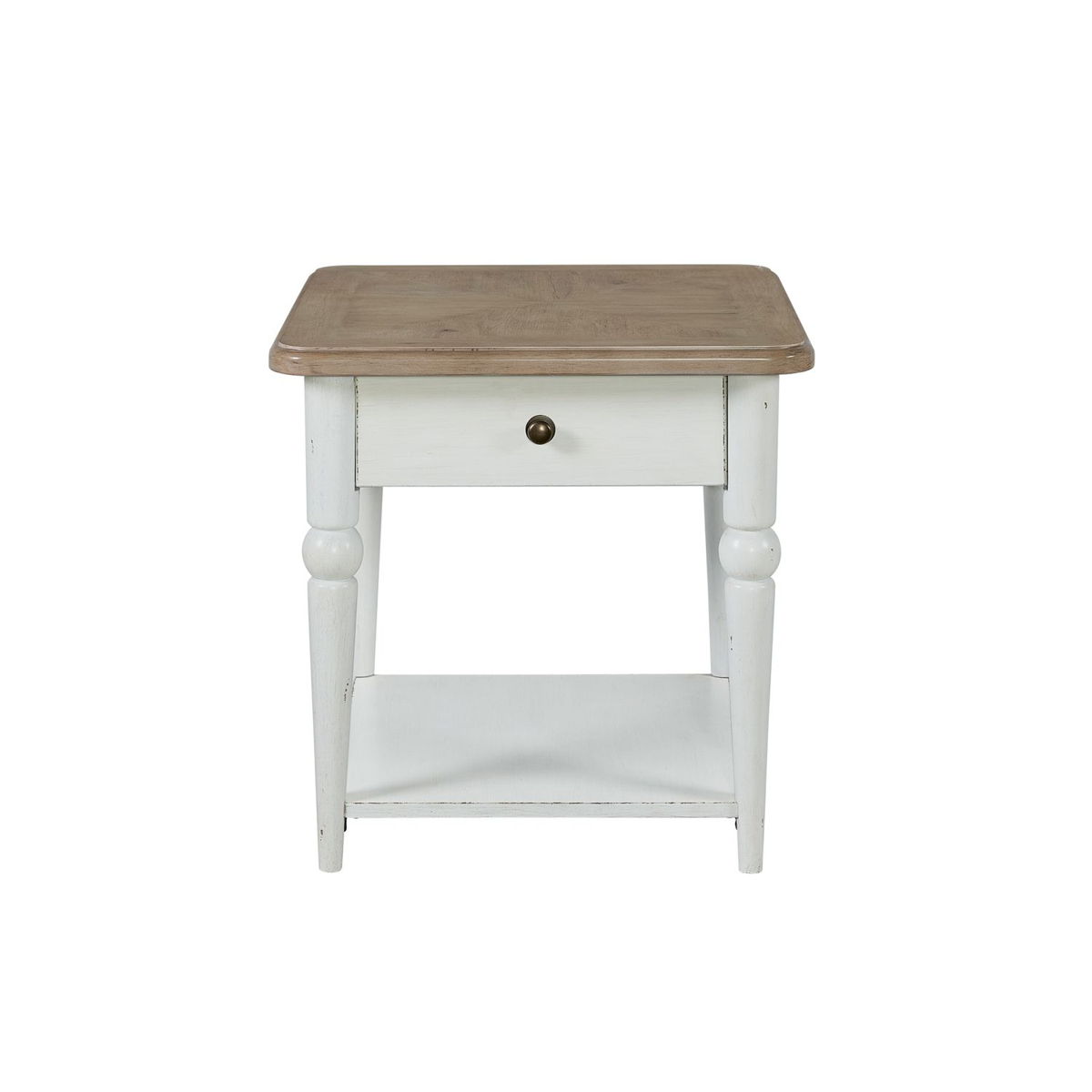 Turnberry Park - Rectangular End Table - Washed White - Image 3