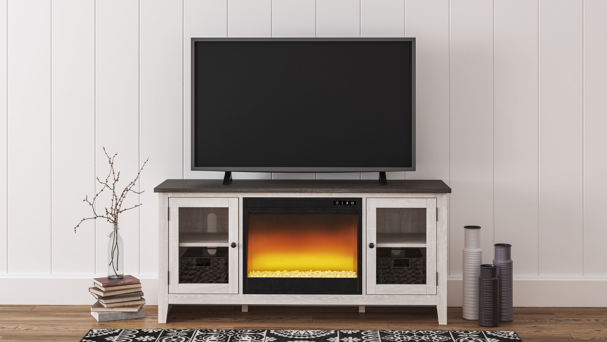 Dorrinson - TV Stand With Fireplace Insert - Image 3