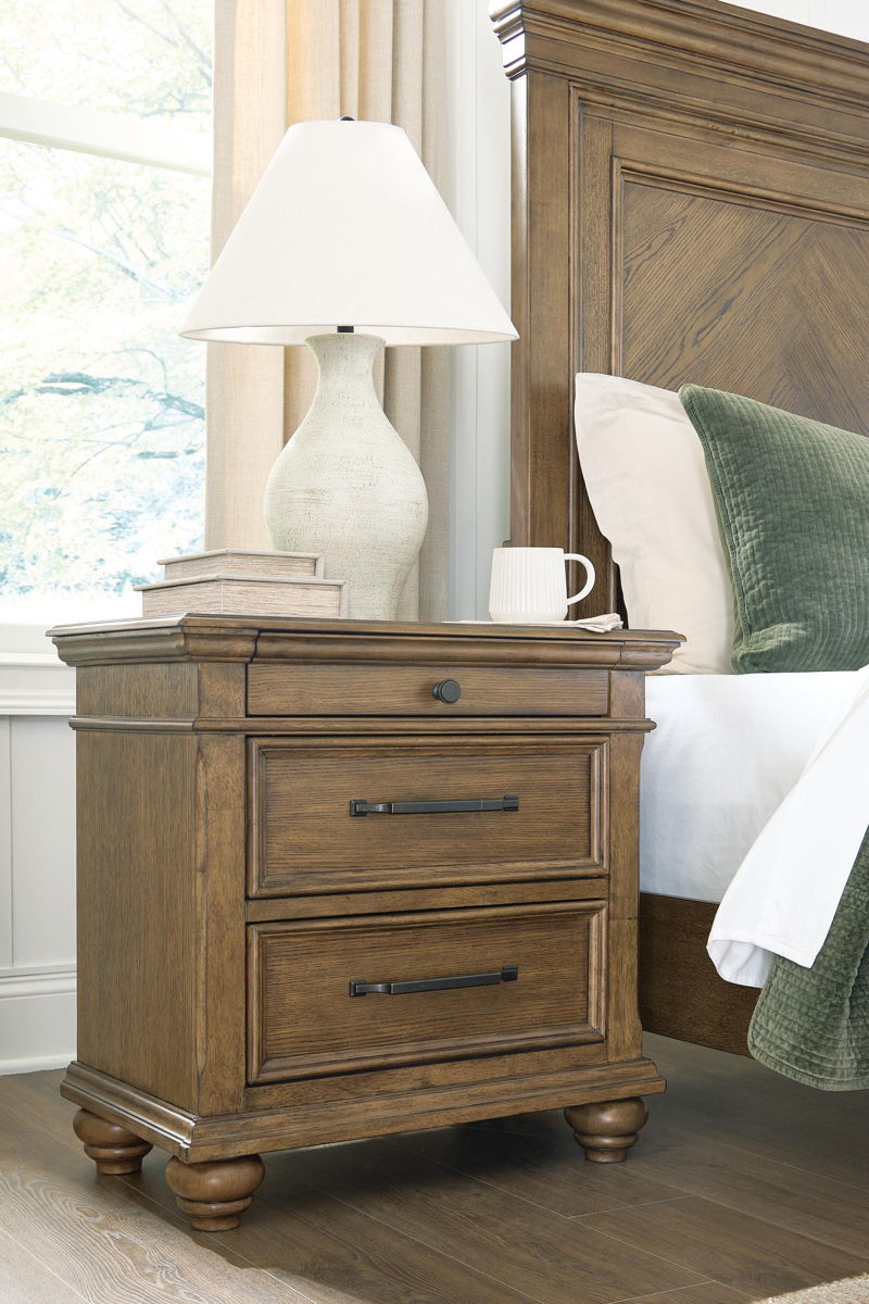 Karallin - Three Drawer Night Stand - Medium Brown - Image 5