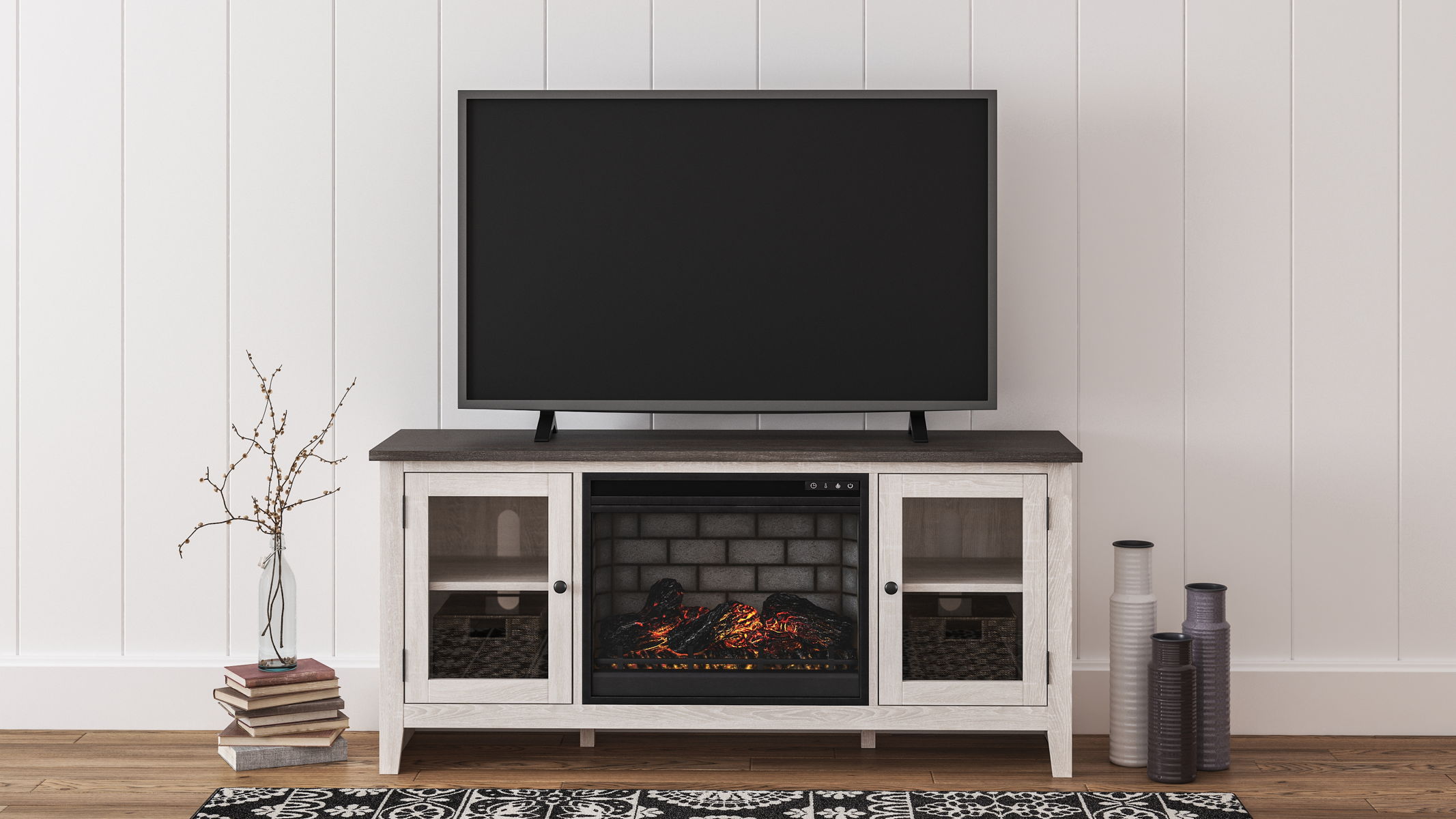 Dorrinson - TV Stand With Fireplace Insert - Image 2