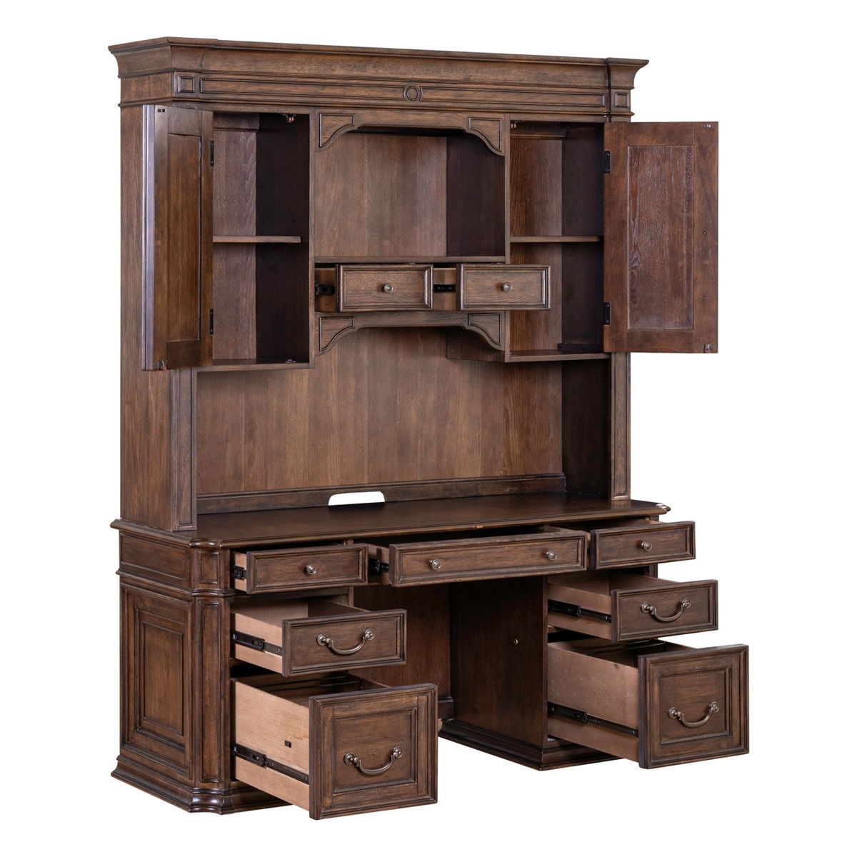 Providence Park - Credenza & Hutch - Chateau Brown - Image 5