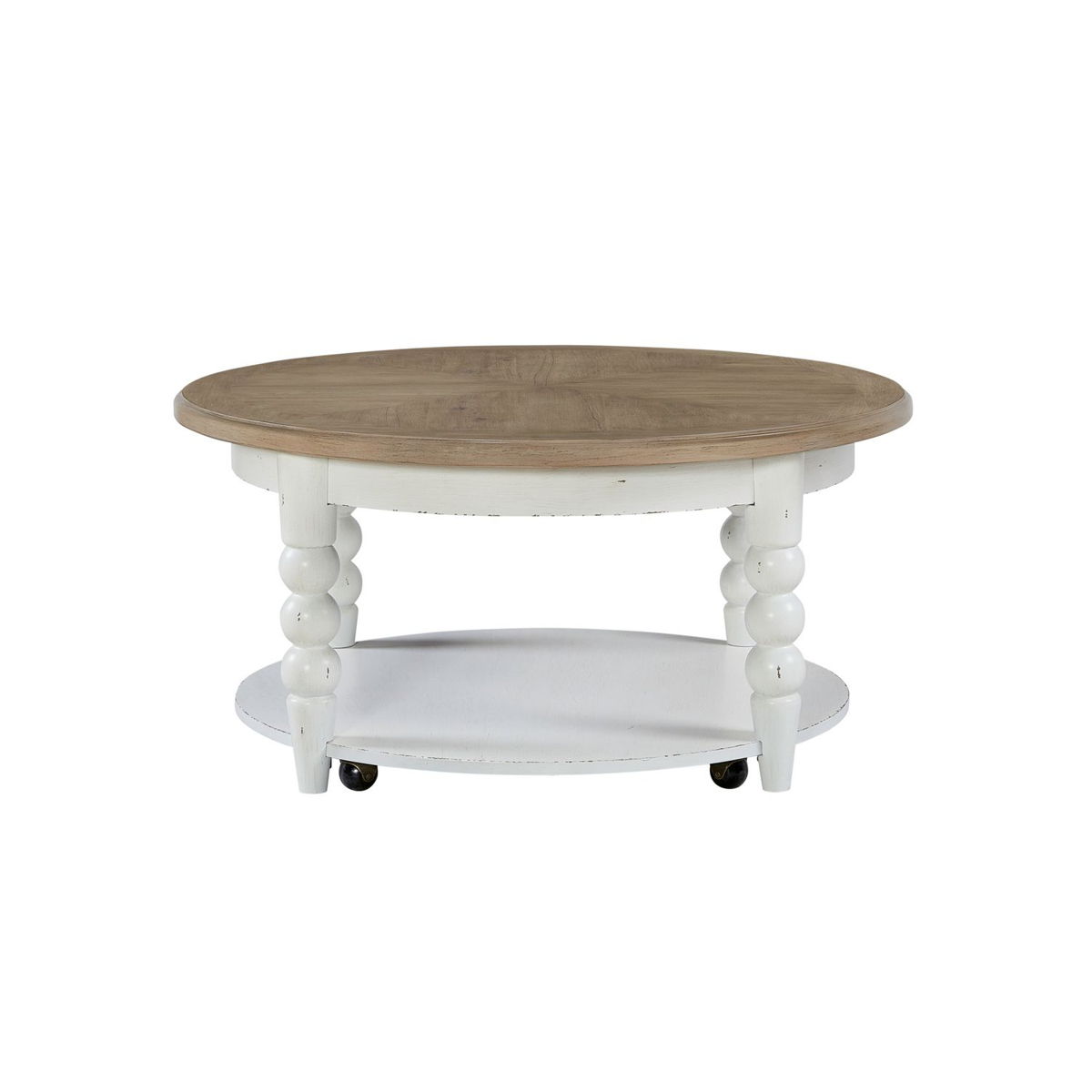 Turnberry Park - Round Cocktail Table - Washed White - Image 3