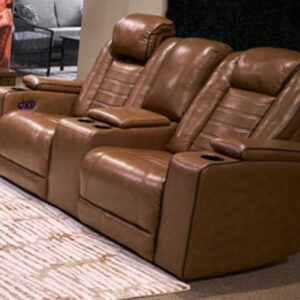 Gruaro - Power Reclining Loveseat With Console / Adjustable Headrest - Amber