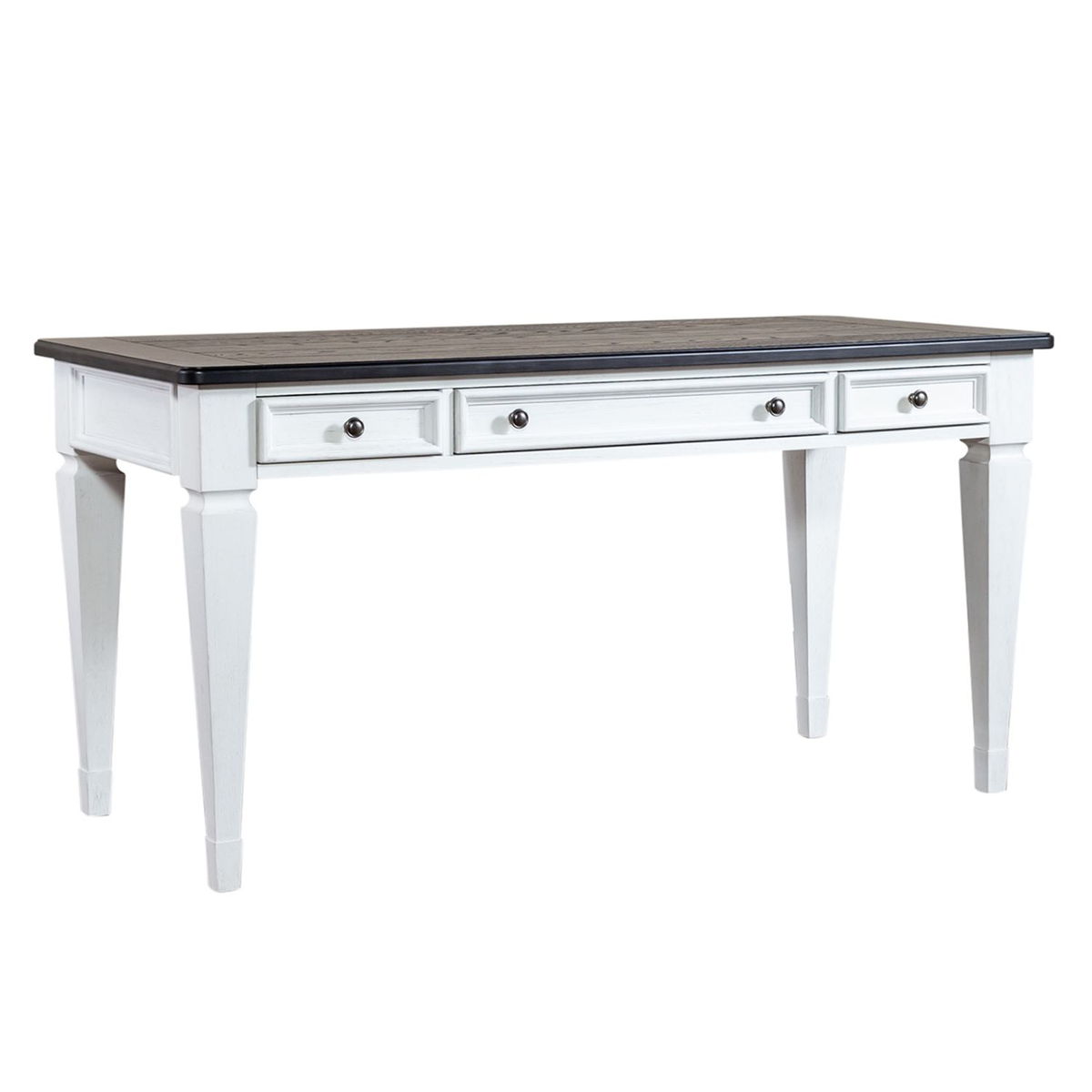 Allyson Park - Writing Desk - Wirebrushed White / Charcoal - Image 5