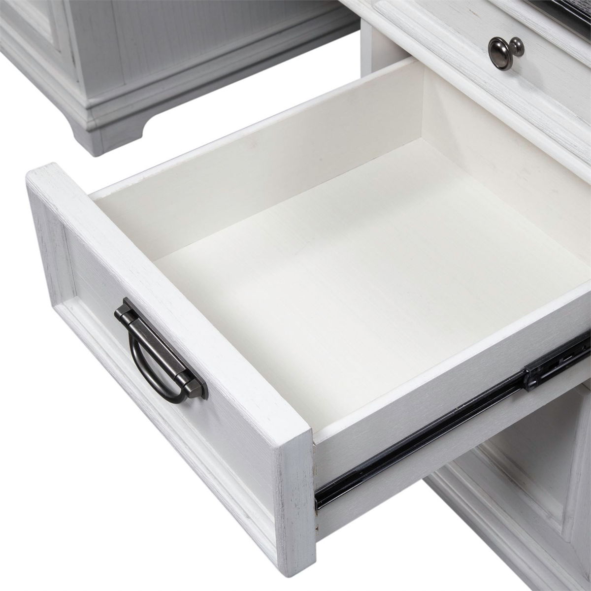 Allyson Park - Credenza - Wirebrushed White / Charcoal - Image 5