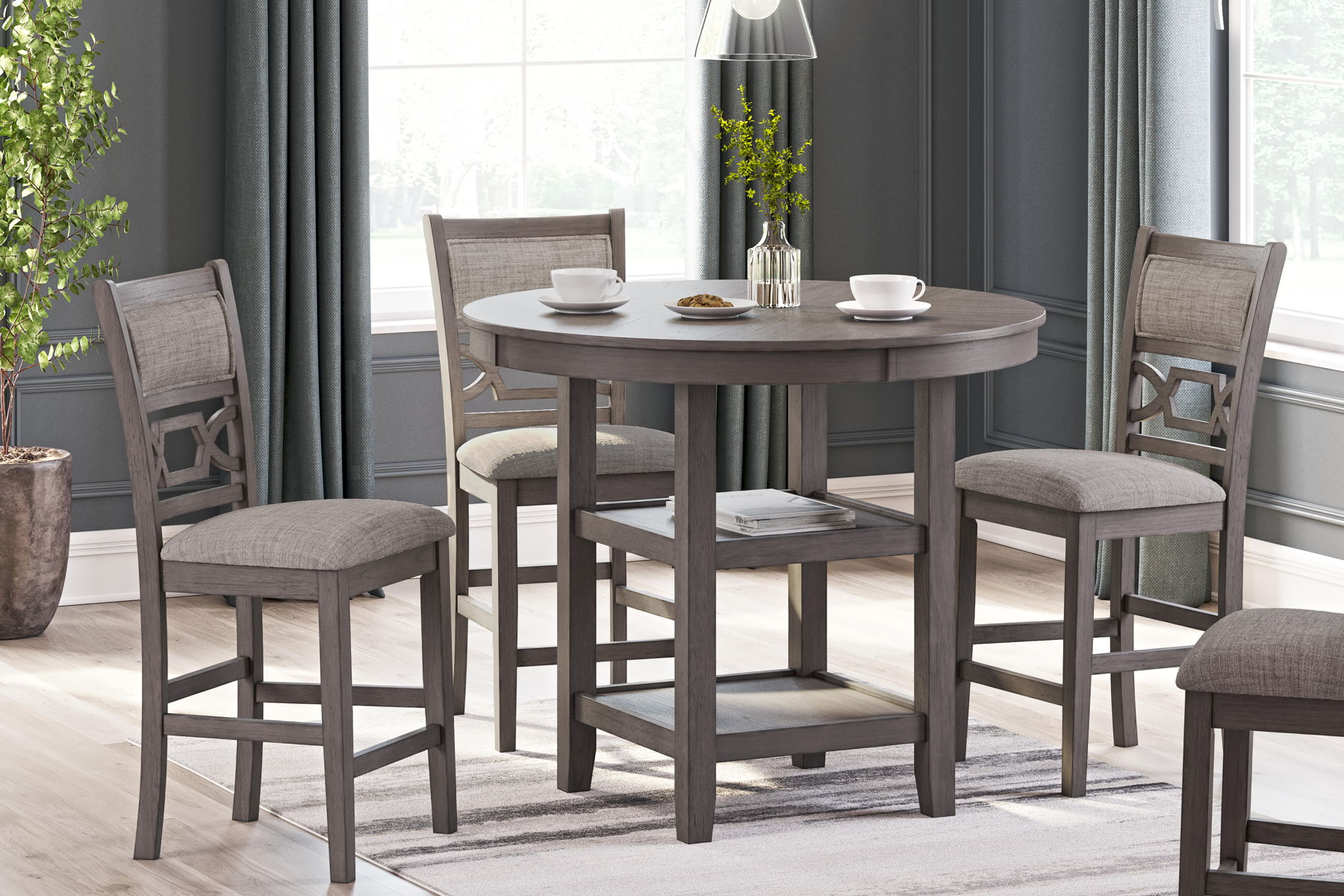 Wrenning - Drm Counter Table Set (Set of 5) - Gray - Image 5