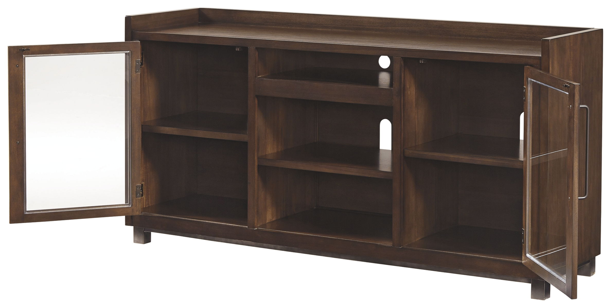 Starmore - 70" TV Stand With Glass/Stone Fireplace Insert - Brown - Image 5