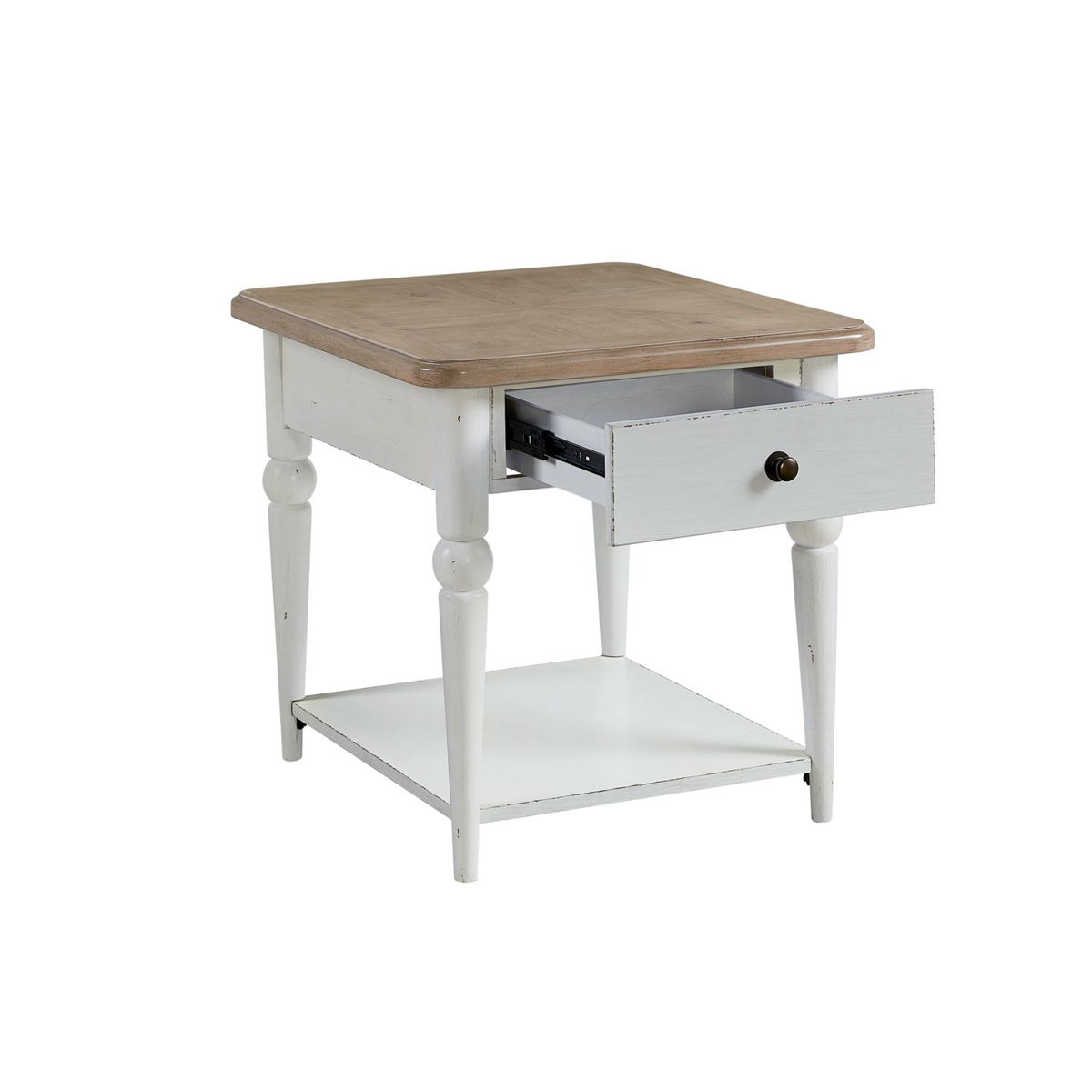 Turnberry Park - Rectangular End Table - Washed White - Image 4