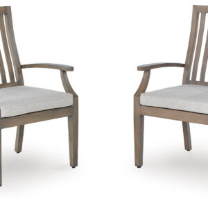 Rainier Ranch - Arm Chair With Cushion (Set of 2) - Brown / Beige