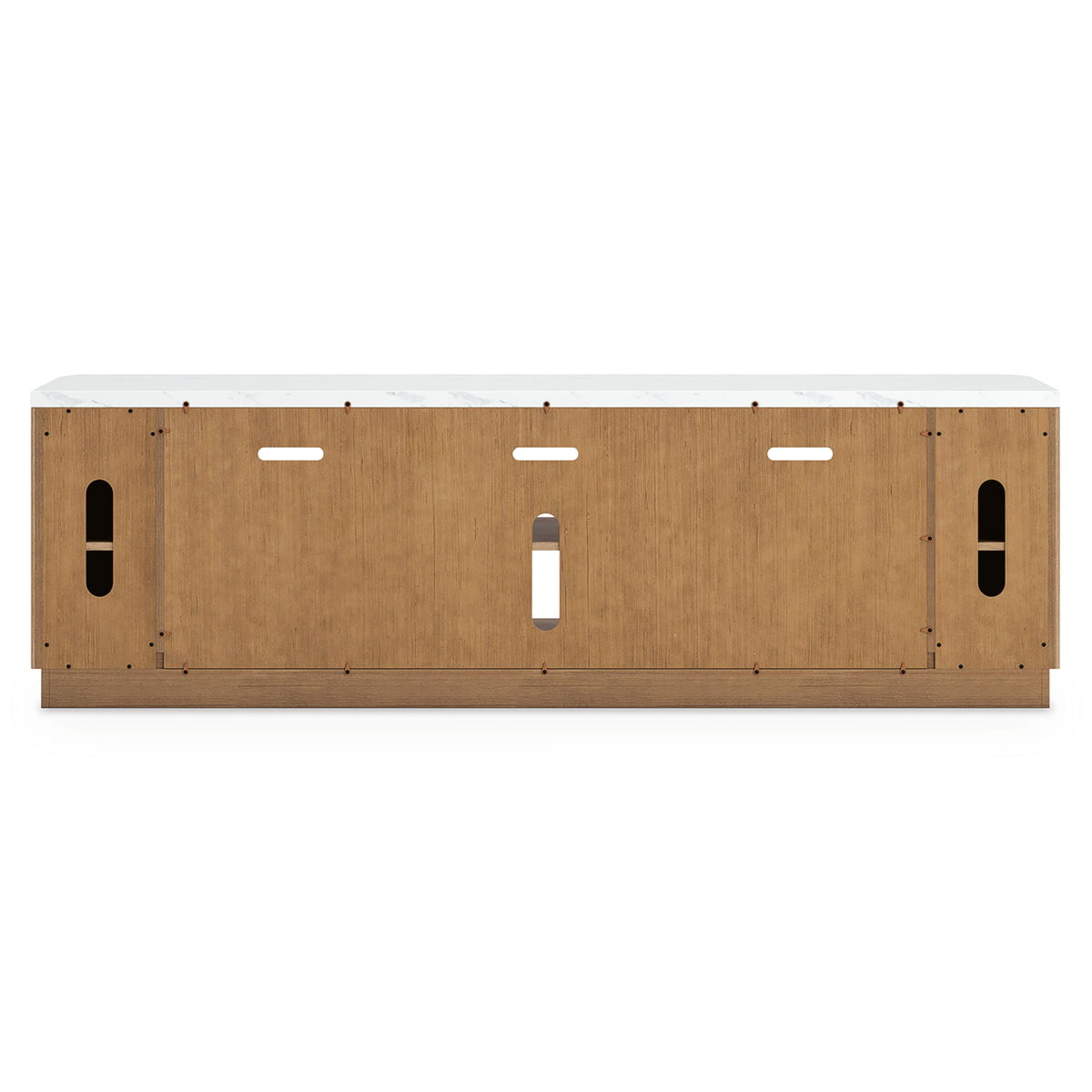 Camdill - XL TV Stand With Fireplace Option - Light Brown - Image 8