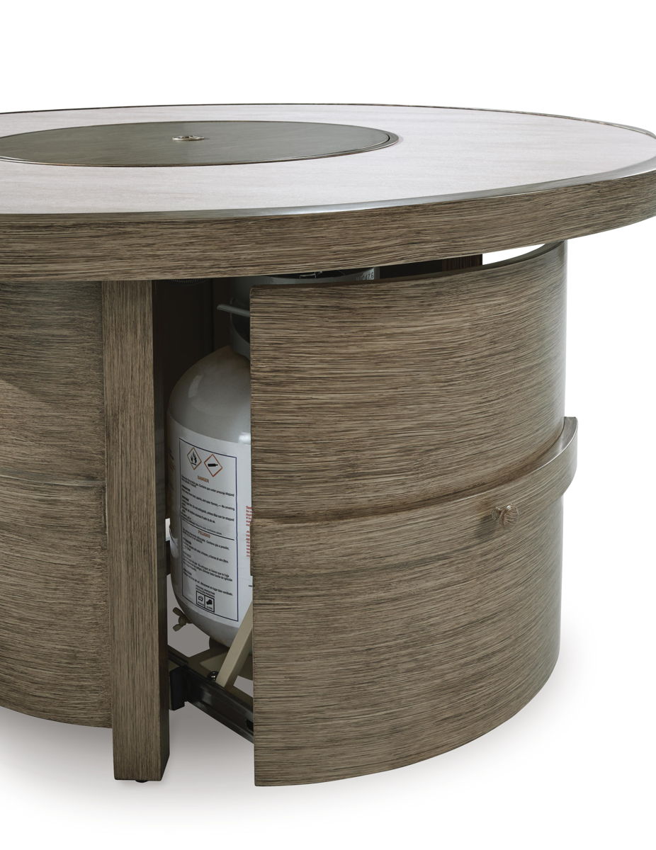 Rainier Ranch - Round Fire Pit Table - Beige - Image 10