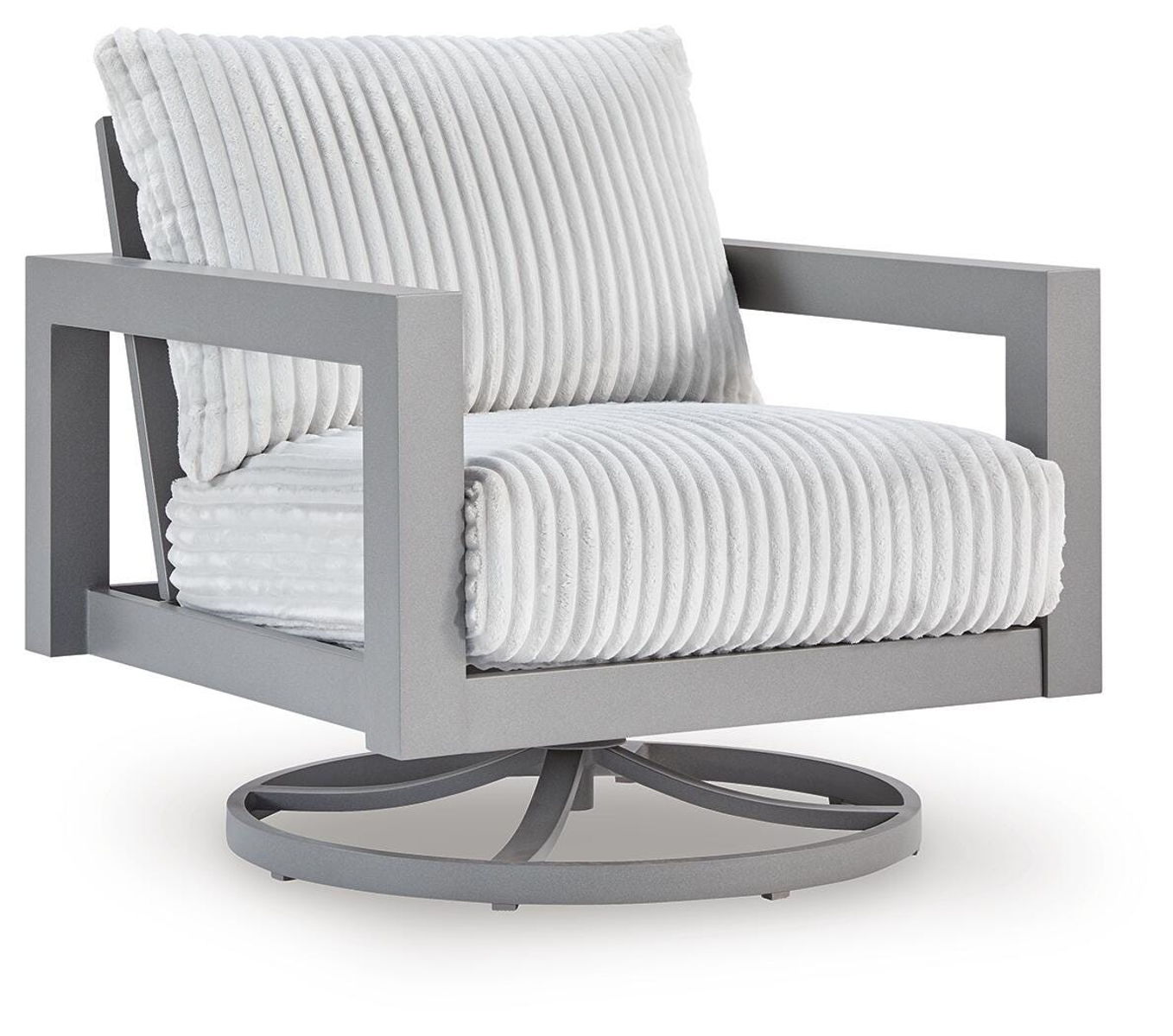 Hurley Park - Swivel Chair With Cushion - Gray