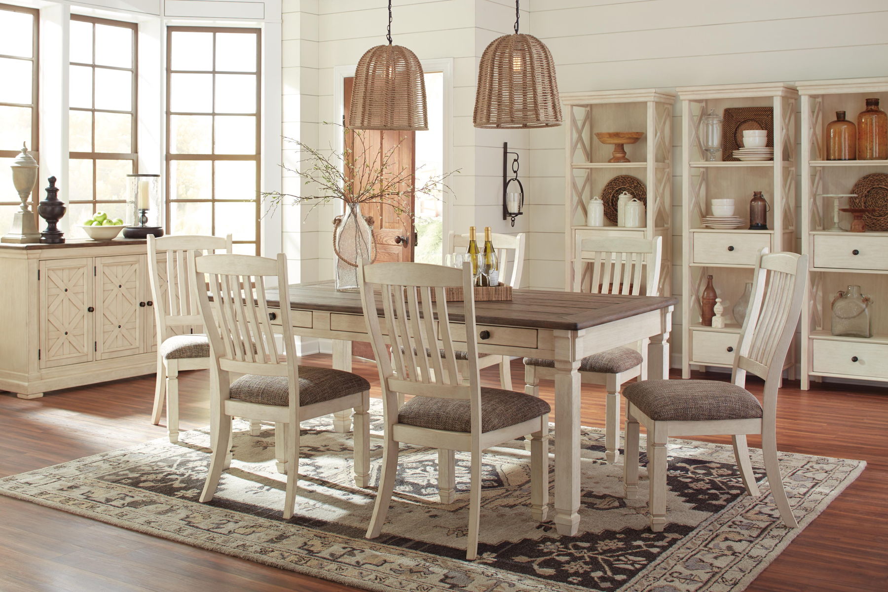 Bolanburg - Dining UPH Side Chair (Set of 2) - Rake Back - Brown / Beige - Image 13